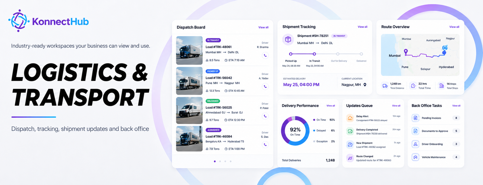 Logistics & Transport workspace illustration