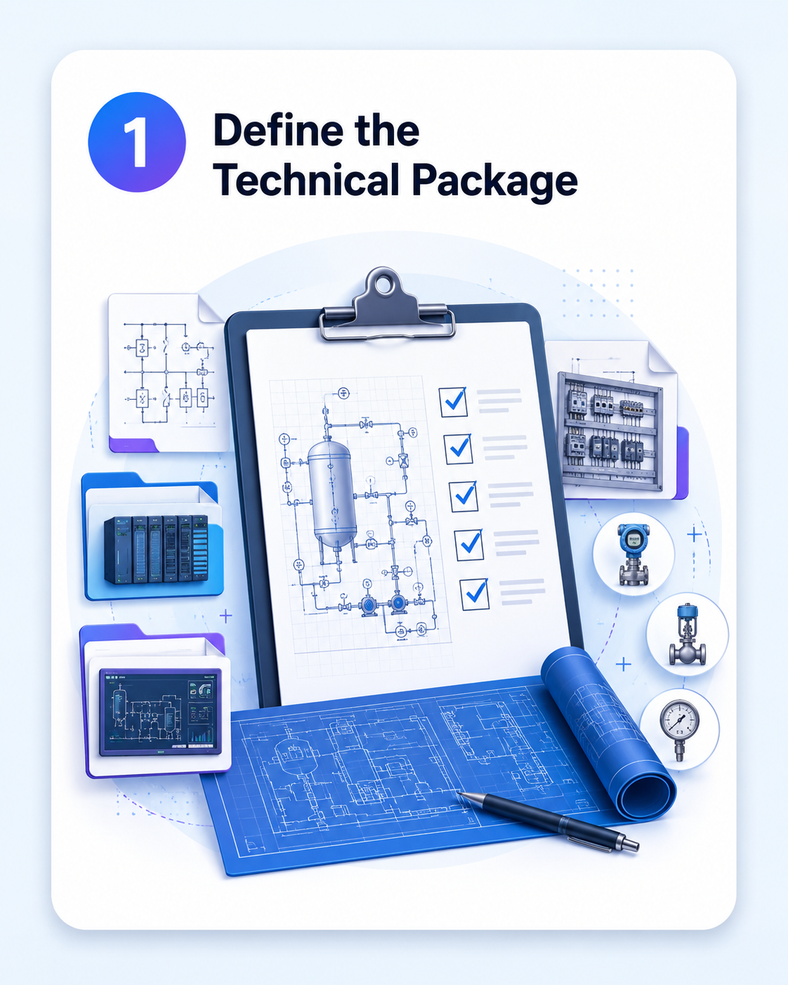Define the technical package workflow visual