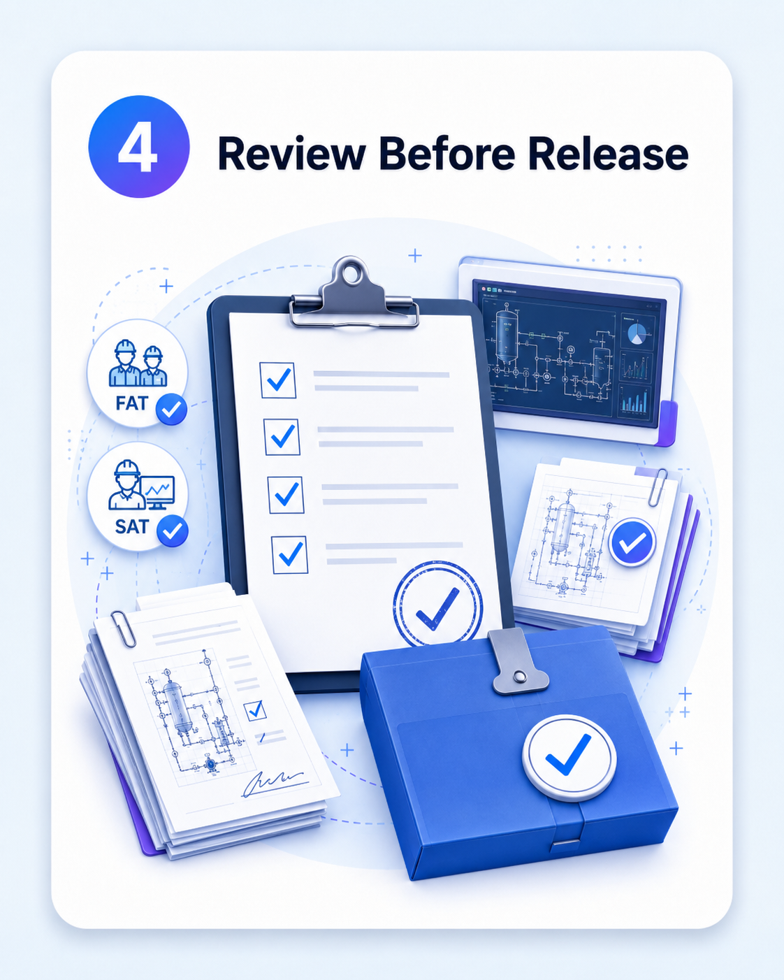 Review before release workflow visual