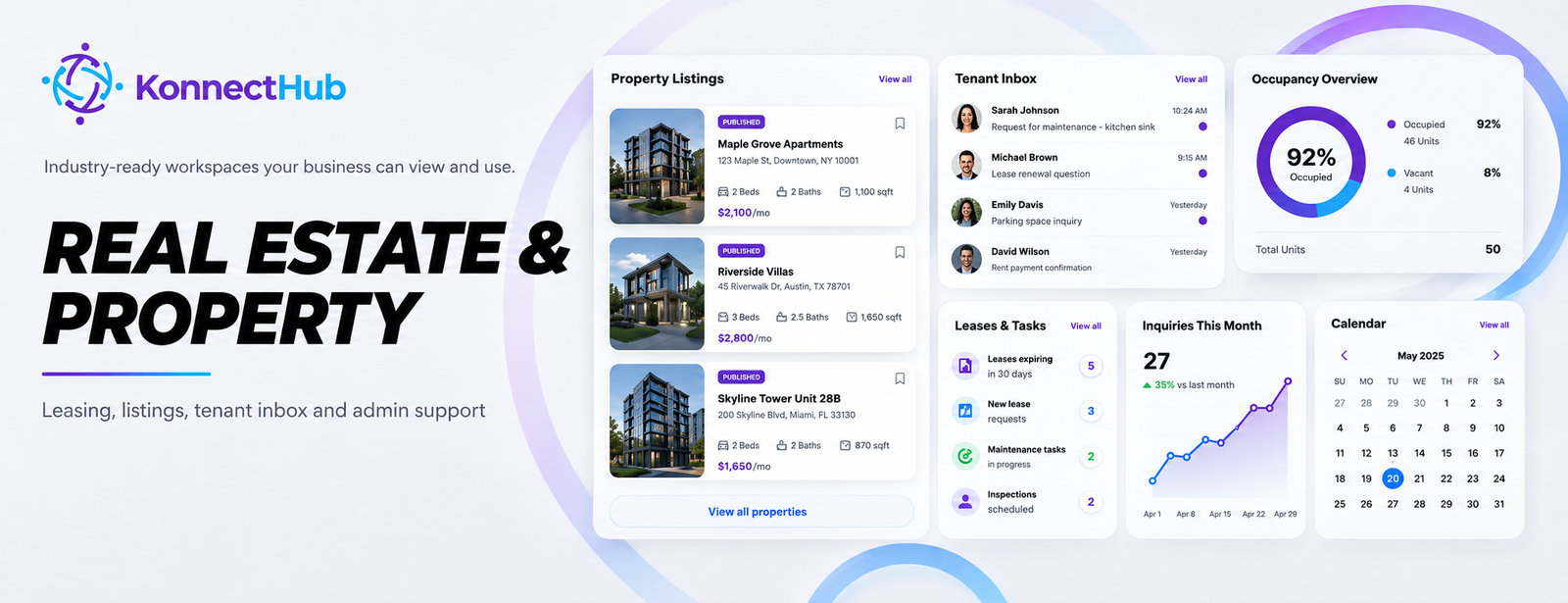Real Estate & Property workspace illustration